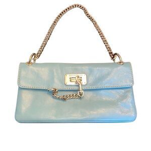 Michael Micheal Kors leggings size medium green with gold accent buttons